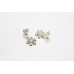 Dangle women's earrings 925 sterling silver green onyx zircon stones A 166